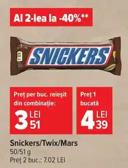 Carrefour Snickers / Twix / Mars Ofertă