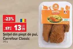 Carrefour Șnițel din piept de pui Carrefour Classic Ofertă