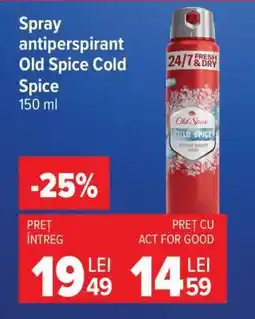 Carrefour Spray antiperspirant Old Spice Cold Spice 150 ml Ofertă