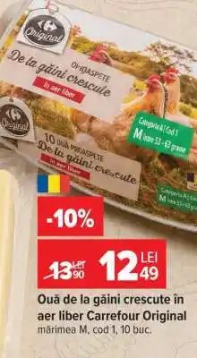 Carrefour Ouă de la găini crescute în aer liber, Carrefour Original Ofertă