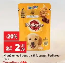 Carrefour Hrană umedă pentru câini, cu pui, Pedigree Ofertă