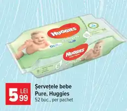 Carrefour Șervețele bebe Pure, Huggies Ofertă