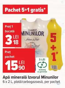 Carrefour Apă minerală Izvorul Minunilor Ofertă