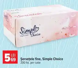 Carrefour Șervețele fine Simple Choice Ofertă