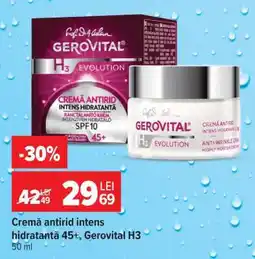 Carrefour Cremă antirid intens hidratantă 45+, Gerovital H3 Ofertă