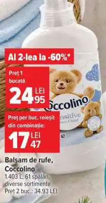 Carrefour Balsam de rufe Coccolino Ofertă