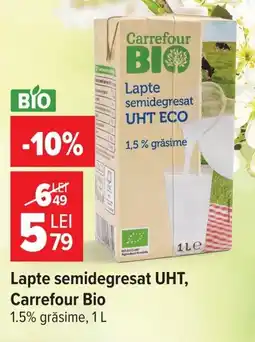 Carrefour Lapte semidegresat UHT, Carrefour Bio Ofertă