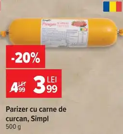 Carrefour Parizer cu carne de curcan, Simpl Ofertă
