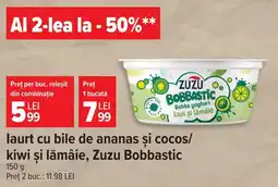 Carrefour laurt cu bile de ananas şi cocos/ kiwi şi lămâie, Zuzu Bobbastic Ofertă