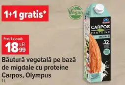 Carrefour Băutură vegetală pe bază de migdale cu proteine Carpos, Olympus Ofertă