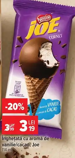 Carrefour Înghețată cu aromă de vanilie/cacao, Joe Ofertă
