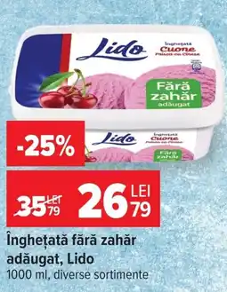Carrefour Înghețată fără zahăr adăugat, Lido Ofertă