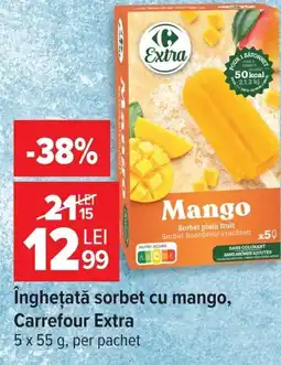Carrefour Înghețată sorbet cu mango, Carrefour Extra Ofertă