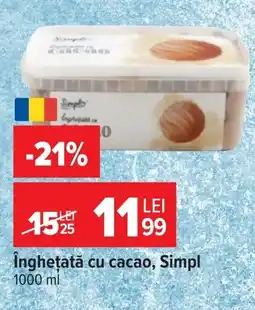 Carrefour Inghețată cu cacao, Simpl Ofertă