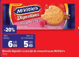 Carrefour Biscuiti digestivi cu bucăți de zmeură/cacao McVitie's Ofertă