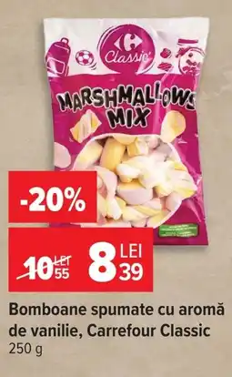 Carrefour Bomboane spumate cu aromă de vanilie, Carrefour Classic Ofertă