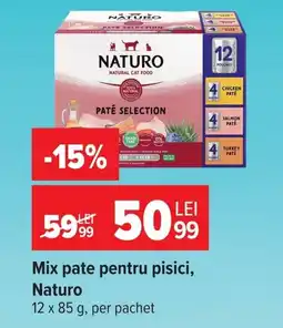 Carrefour Mix pate pentru pisici, Naturo Ofertă