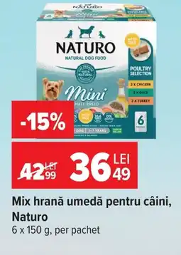 Carrefour Mix hrană umedă pentru câini, Naturo Ofertă