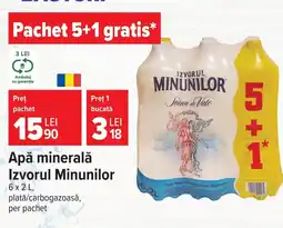Carrefour Apă minerală Izvorul Minunilor Ofertă