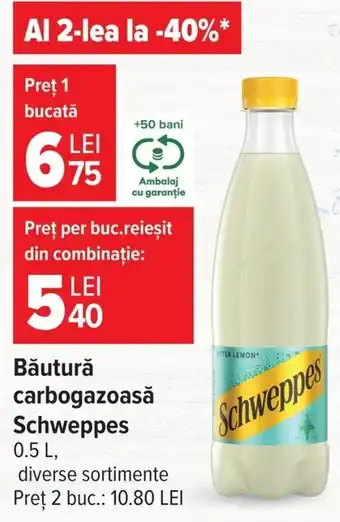 Carrefour Băutură carbogazoasă Schweppes Ofertă