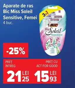 Carrefour Aparate de ras Bic Miss Soleil Sensitive, Femei Ofertă