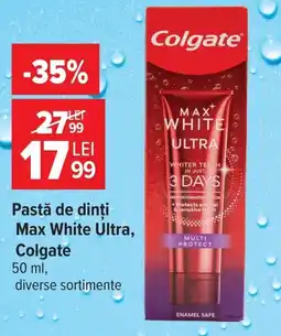 Carrefour Pastă de dinți Max White Ultra, Colgate Ofertă