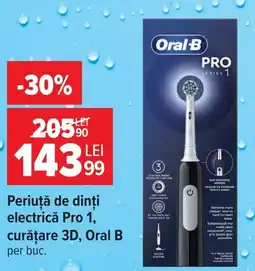 Carrefour Periuţă de dinți electrică Pro 1, curățare 3D, Oral B Ofertă