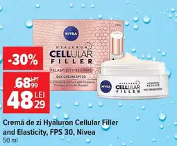 Carrefour Cremă de zi Hyaluron Cellular Filler and Elasticity, FPS 30, Nivea Ofertă