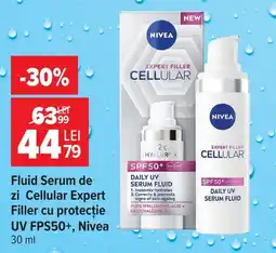 Carrefour Fluid Serum de zi Cellular Expert Filler cu protecție UV FPS50+, Nivea Ofertă