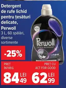Carrefour Detergent de rufe lichid pentru ţesături delicate, Perwoll Ofertă