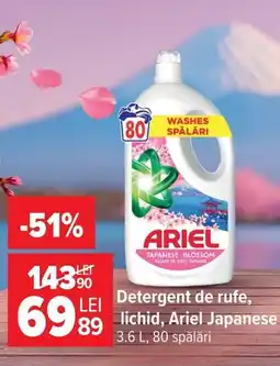 Carrefour Detergent de rufe, lichid, Ariel Japanese Ofertă