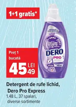 Carrefour Detergent de rufe lichid, Dero Pro Express Ofertă
