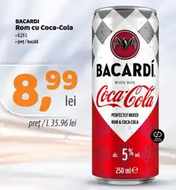 La Doi Pasi BACARDI Rom cu Coca-Cola Ofertă