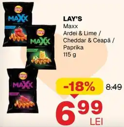 Annabella LAY'S Maxx Ardei & Lime / Cheddar & Ceapă / Paprika Ofertă