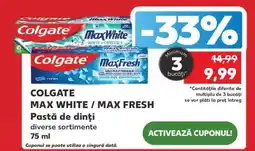 Kaufland COLGATE MAX WHITE / MAX FRESH Ofertă