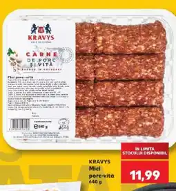Kaufland KRAVYS Mici porc-vită Ofertă
