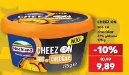 Kaufland CHEEZ ON sos cu cheddar Ofertă