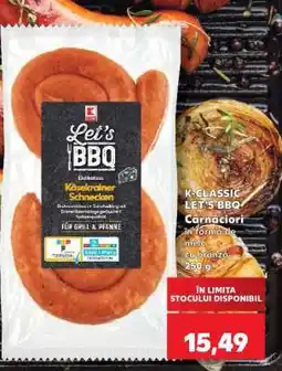 Kaufland K-CLASSIC LET'S BBQ Cârnațiori Ofertă