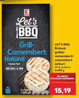Kaufland LET’S BBQ Brânză grătar camembert/ camembert ierburi Ofertă