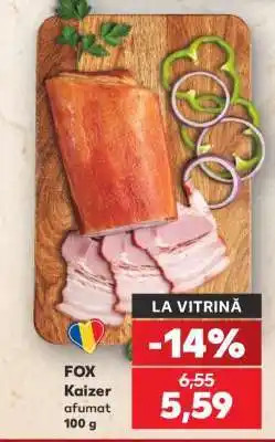 Kaufland FOX Kaizer afumat 100 g Ofertă