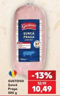 Kaufland GUSTOSO Șuncă Praga 500 g Ofertă