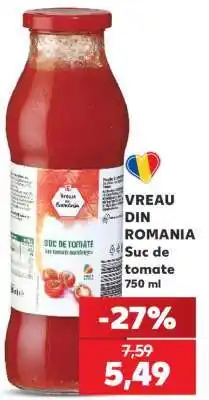 Kaufland Suc de tomate Ofertă