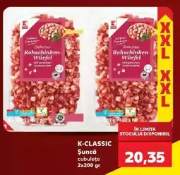 Kaufland K-CLASSIC Șuncă cubulețe 2x200 gr Ofertă