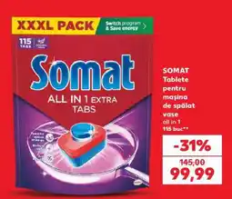 Kaufland SOMAT Tablete pentru mașina de spălat vase Ofertă