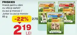 Annabella FRISKIES Hrană pentru câini cu vitǎ și cartof/ cu pui şi morcov / Junior cu pui şi morcov Ofertă