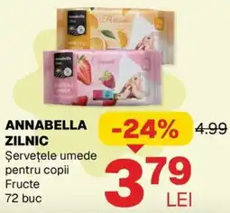 Annabella ANNABELLA ZILNIC Şervețele umede pentru copii Fructe Ofertă