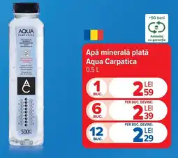 Carrefour Market Apă minerală plată Aqua Carpatica Ofertă