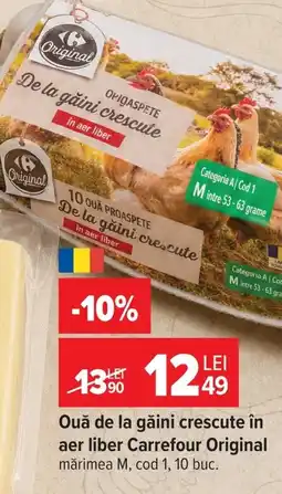 Carrefour Market Ouă de la găini crescute în aer liber Carrefour Original Ofertă
