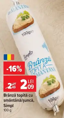 Carrefour Market Brânză topită cu smântână/șuncă, Simpl Ofertă