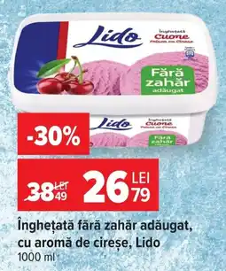 Carrefour Market îngheţată fără zahăr adăugat, cu aromă de cirese, Lido Ofertă